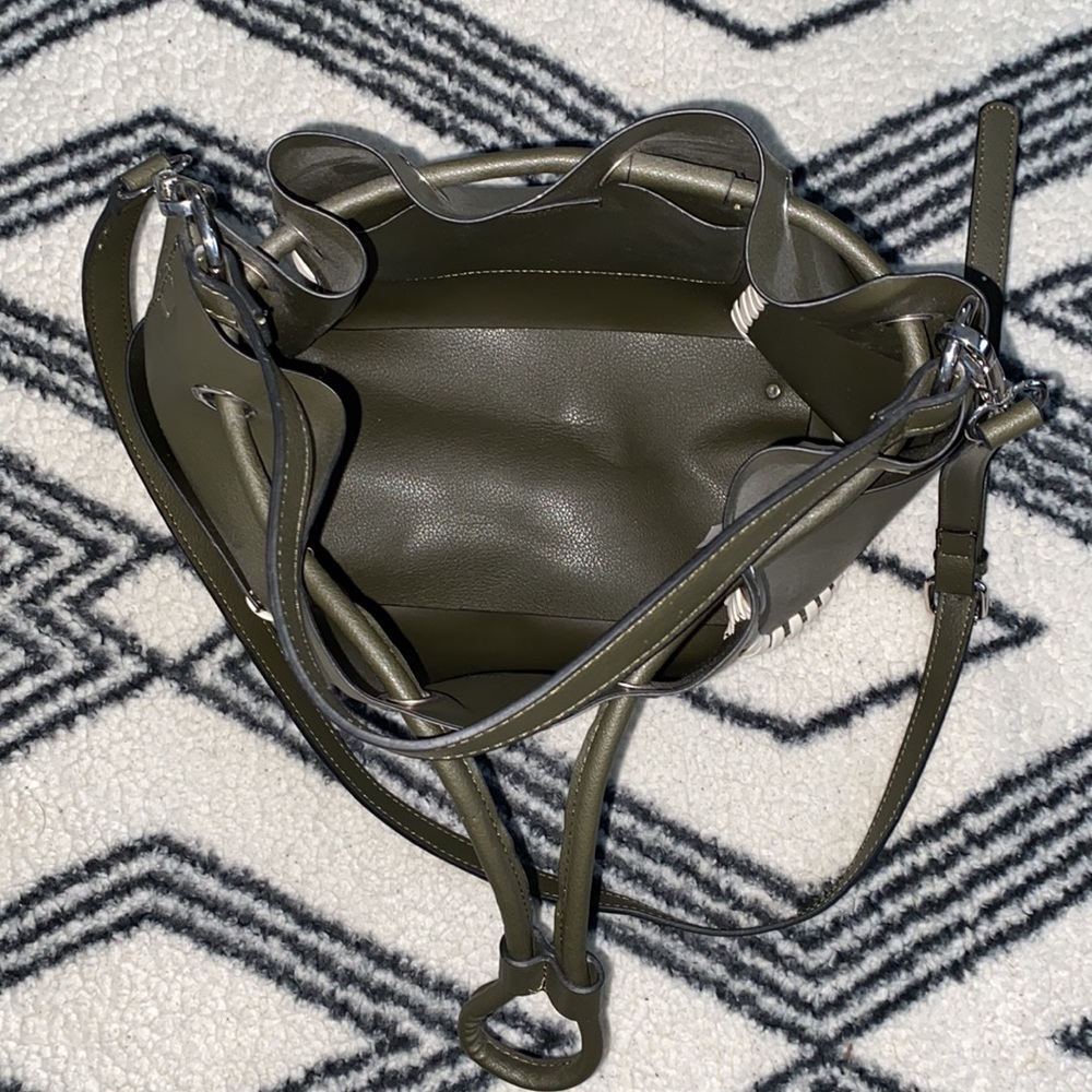 Zara Basic Collection Drawstring Hobo Crossbody B… - image 3
